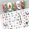 1 Sheet 3D Christmas Nail Sticker Foil for Nails Art Decoration Elk Snowflakes Nail Decals Manicure Supplies