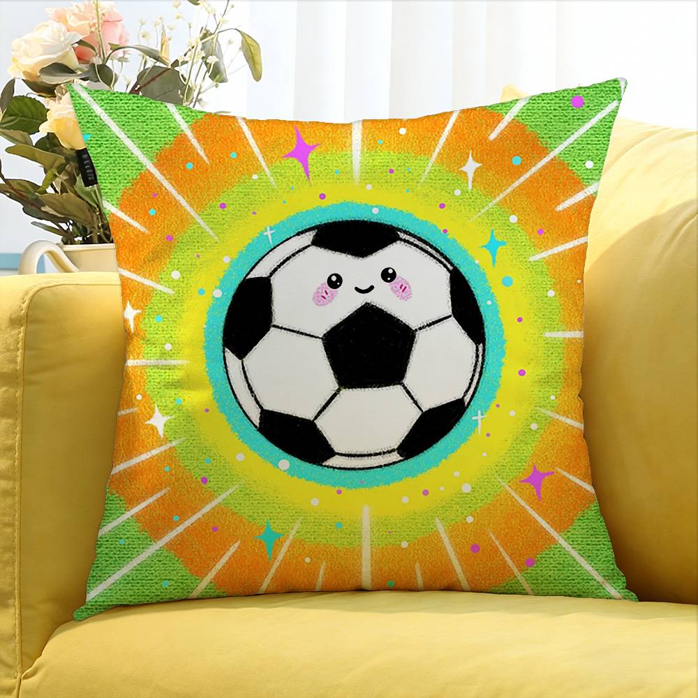 

Ball Games World Various Sizes Square Pillow Case For Car Home Bedchamber Decor 30X30cm