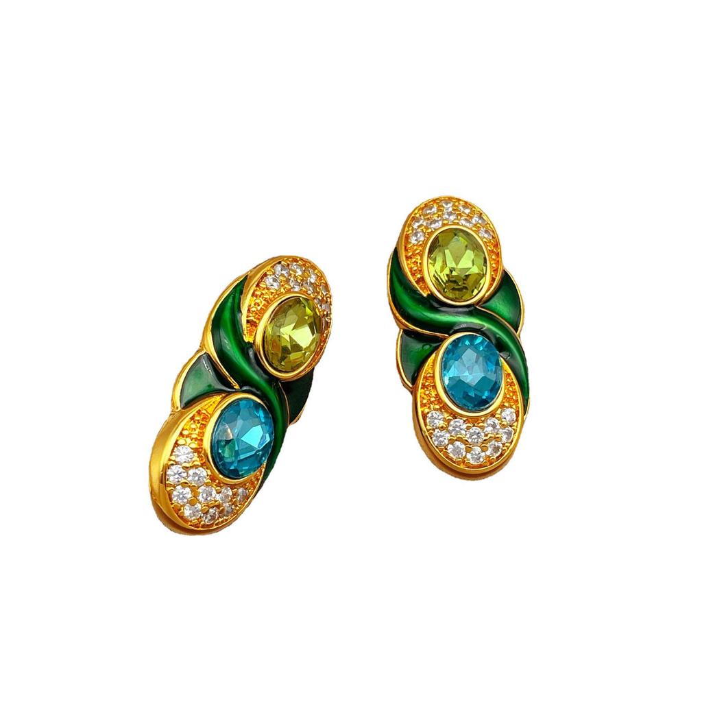 Sternenstaub Shuttle High-End Zirkon Tropfenglasur Retro Ohrringe