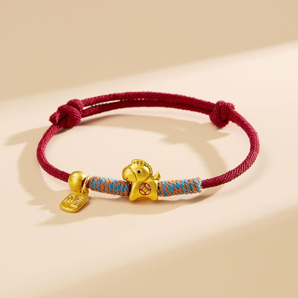2026 Year of the Horse Red String Bracelet, Handmade Ethnic Style Hand Rope, New Year Charm for Good Fortune.