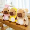 New I Pink Rabbit Transformed Into Capybara Doll Little Yellow Duck Capybara Bear Doll Children Comfort Plush Play