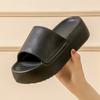 Fashion Summer Thick Platform Women Slippers Indoor Home Casual High Heel Flip Flops Outdoor Wear Ladies Fashion Slides Shoes
