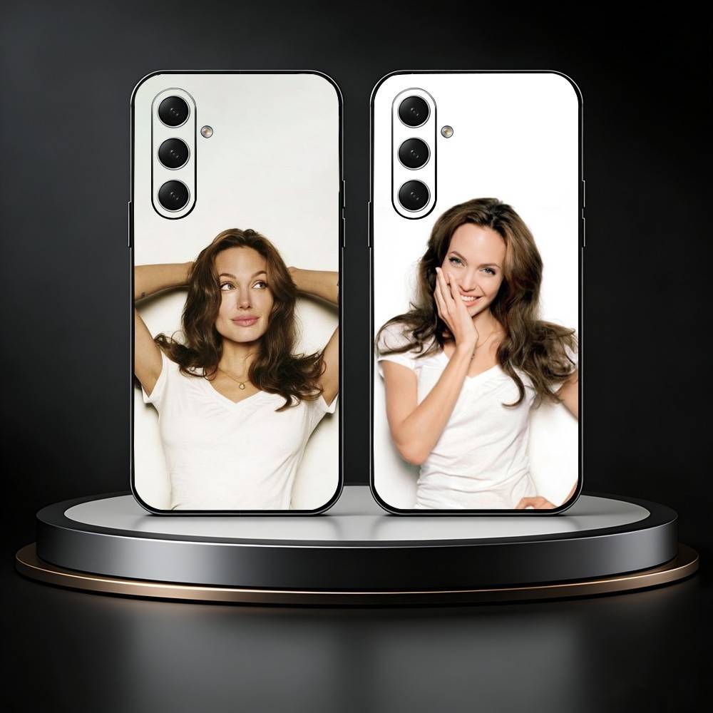 Movie Star A-Angelinas Jolie Phone Case For Samsung Galaxy A73,A21s,A22,A31,A52,A53,A71,A41Soft Black Shell