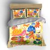 3Pcs Woodland Friends Cartoon Animal Duvet Cover Set Bunny Fox Bear Garden Nursery Bedding Single Double King Queen Gift