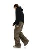 Maillard Retro Braun Stich Unisex Latzhose - Lässige Nischendesign Jeans