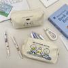New Kawaii Anime Cartoon Animal Pencil Case Zipper Portable Canvas Pen Case Stationery Storage Bag Student Use