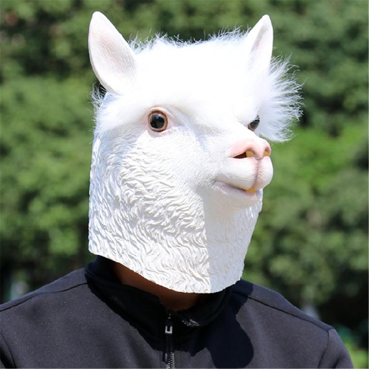 Maschera di Carnevale Pecora di Halloween Maschera Animale Cosplay a Testa Intera per Donna Uomo Travestimenti di Halloween Cosplay Carnevali