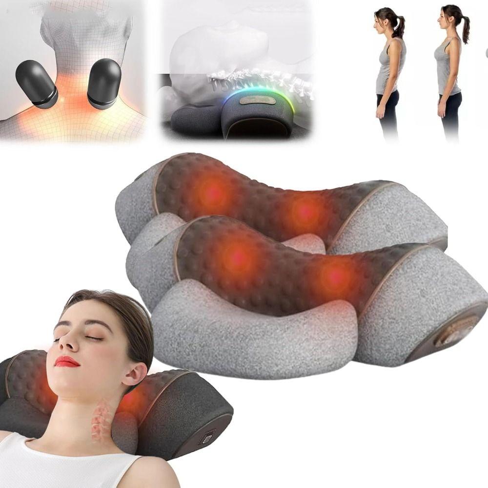 3-in-1 Neck Massage Pillow Memory Foam Neck Massager  for Neck Stretcher Massage Relaxer