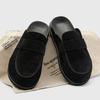 2025 summer new men's bag head half slippers one pedal lazy casual shoes 55336 black-J