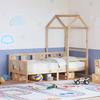 Daybed with Canopy 80 X 200 Cm Solid Pine Wood