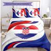 Croatia Football Printed Bedding 3 Piece Set Cozy Breathable Bed Cover Set As Housewarming Holiday Gift