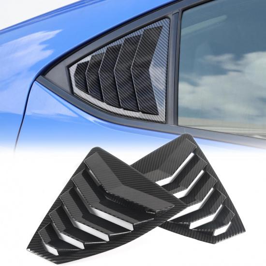 Rear Side Window Louver Cover Compatible with WRX 2022 2023, Car Side Window Shutters Air Vent Shades Cover Trim, Rear Quarter Trim Pair Accessories