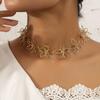 Elegant Floral Pendant Necklace: Luxurious Hollow Design for Women