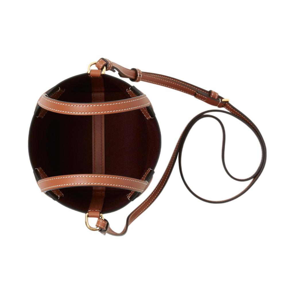 Burberry Detachable Adjustable Shoulder Strap Check Design Shoulder Crossbody Cotton Canvas Mini Bag Women handbags Brown 80704611