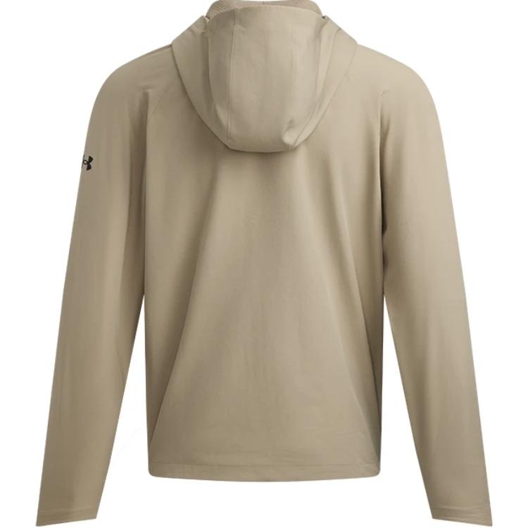 Under Armour Unstoppable Series Hooded Zipper Fashion Solid Jacket Men jackets Urban-Khaki 1370494-299