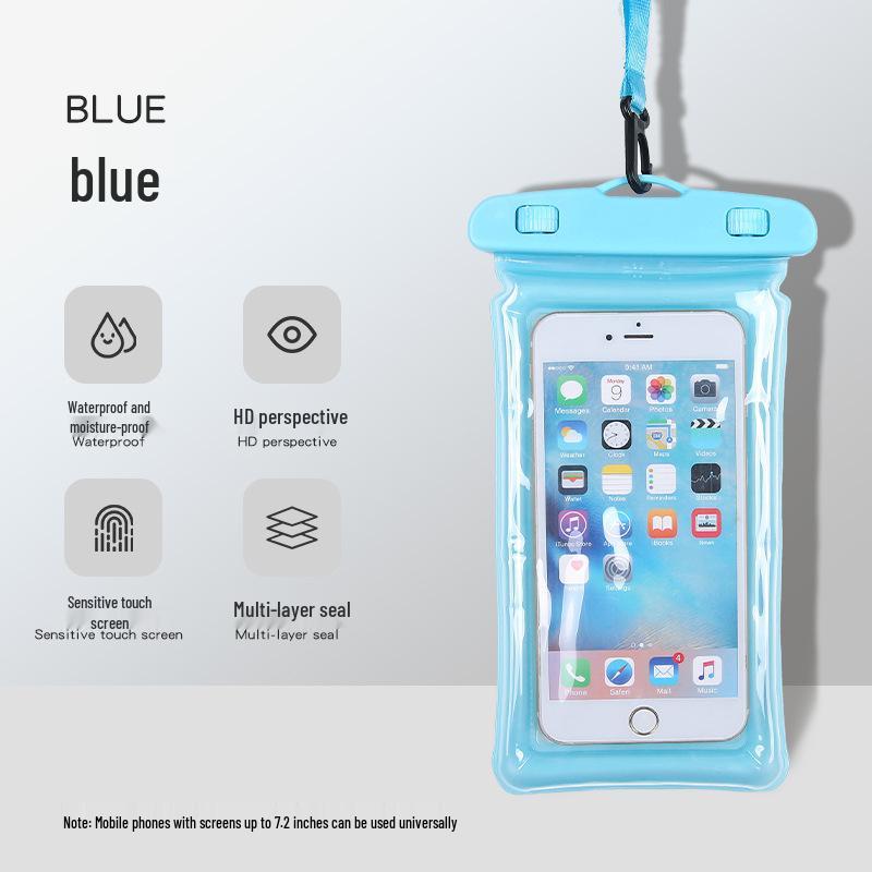 Luminous Waterproof Phone Pouch: Touchscreen, Dive-Friendly for Beach, Swimming, Rafting, and Riding