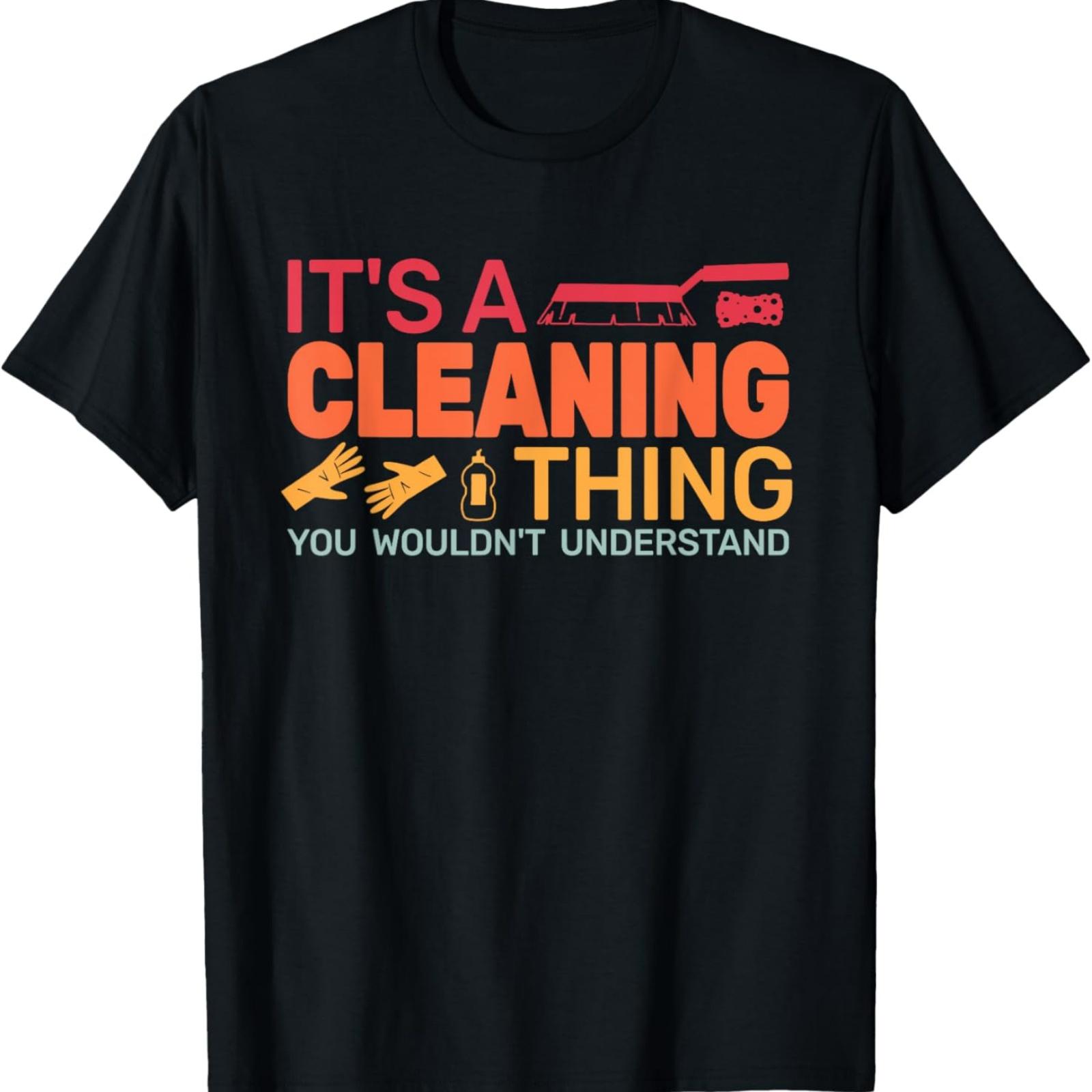 It s A Cleaning Crew funny retro Clean Team Cleaning Service T-Shirt S