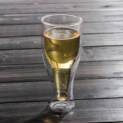 Shangqi 450ml Doppelwandige Borosilikatglas-Biertasse