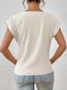 2026 Bestseller Women's Solid V-neck Short-Sleeve T-shirt - Elegant Spring/Summer Top
