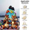1PC Seasonal Universal Home Decorative Blanket, Throw, Birthday Gift for Chip and Dale Fans - Cute Cartoon Squirrel Theme Bedding Cover, Per