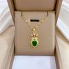 Titanium Steel Micro-Inlaid Luxury Necklace: Elegant Full Diamond Gold Design for Women