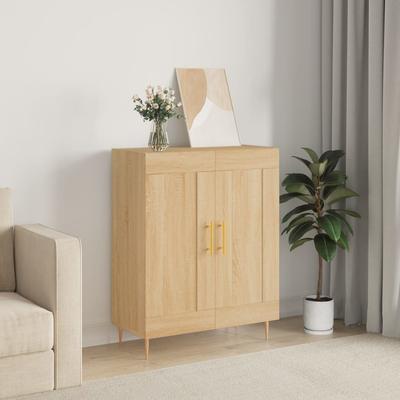 Vidaxl Cabinet, Sonoma Oak, 69.5X34X90 Cm, Wood-Based Material