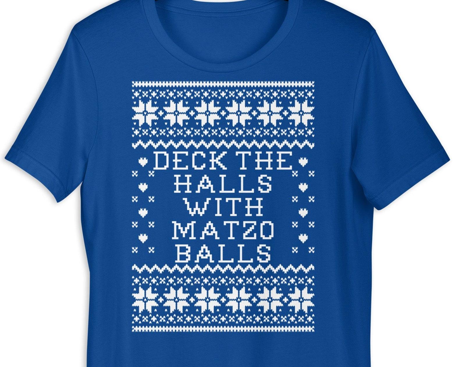 Deck The Halls With Matzo Balls - Unisex t-shirt M