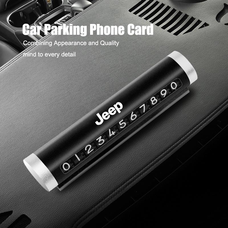 Car Temporary Parking Number Roller Adjustable Car Parking Plate For Jeep Grand Cherokee Wrangler JK Gladiator Compass Renegade AKM1