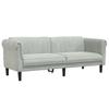 2 Piece Sofa Set Light Grey Velvet
