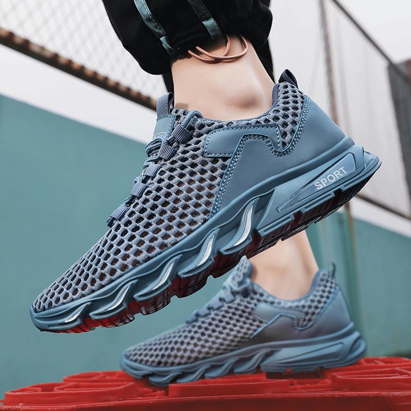 2024 New Summer Sneakers Men Mesh Breathable Running Tennis Shoes Outdoor Sports Tenis Masculino Black Casual Walking Shoes