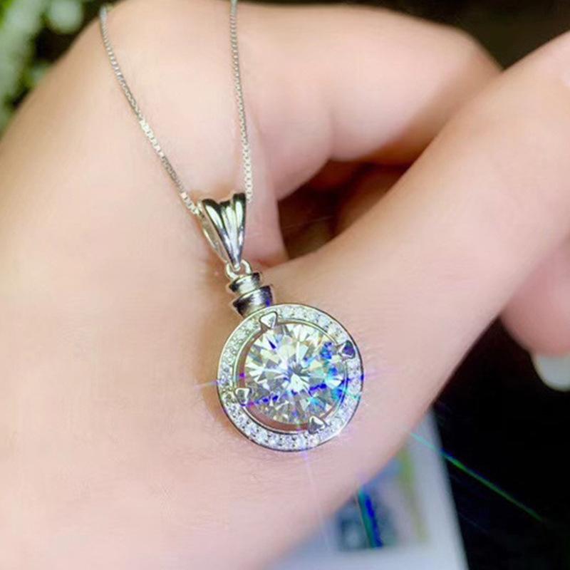 Four Heart Prong Full Halo Eight Hearts Arrow Cut Cubic Zirconia Pendant Necklace