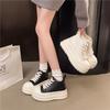 Big head trend increases thick-soled high-top shoes for women's 2025 autumn new casual versatile muffin bread shoes