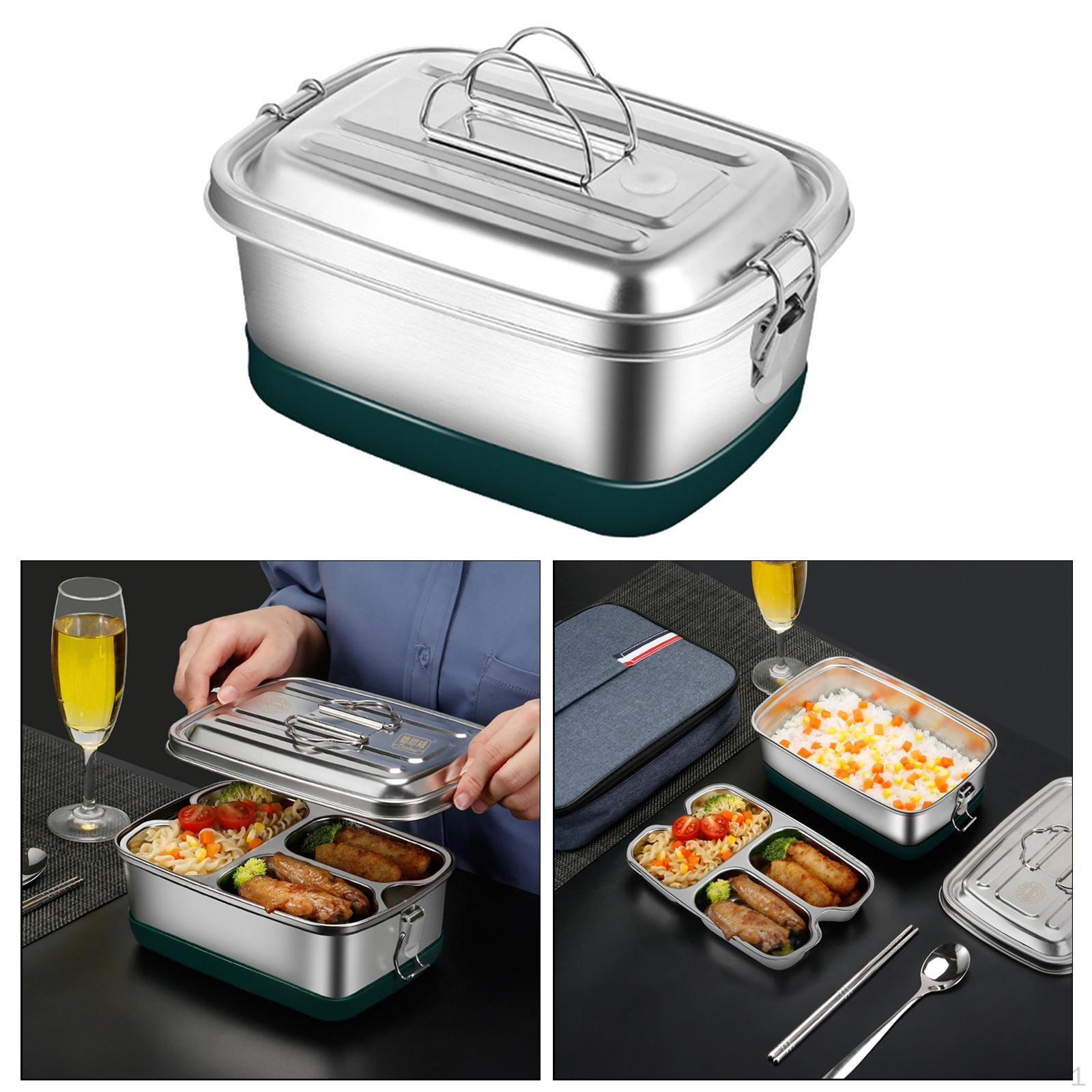

Контейнер Bento з нержавіючої сталі 304 1200ml 2 Tier 2