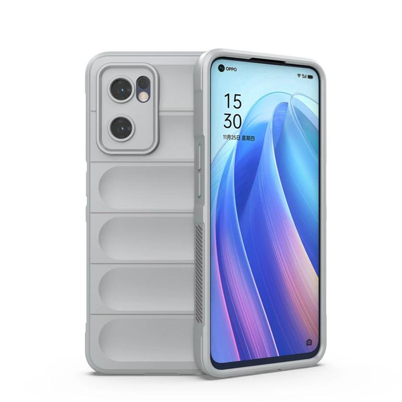 Hülle für OPPO Reno7 Reno 7 Pro 5g Globale Rückseite Telefonhülle Flüssigsilikon Stoßfeste Panzerhüllen Funda Coque