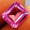 AAA+ NATURAL SAPPHIRE Pink Emerald Cut 4.20 Ct CERTIFIED Rare Loose Gemstone