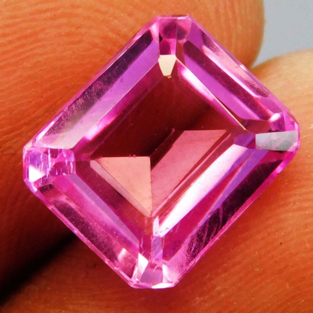 AAA+ NATURAL SAPPHIRE Pink Emerald Cut 4.20 Ct CERTIFIED Rare Loose Gemstone
