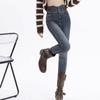 2026 Retro High-Waisted Slimming Skinny Jeans for Women - Elastic Pencil Pants for Autumn/Winter