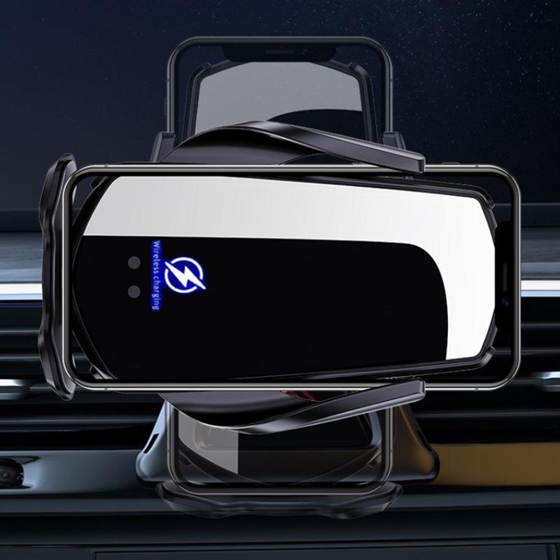 Smart Sensor Car Phone Wireless Charger 15W Fast Charging Auto-Clamping Car Phone Holder For Phone And All Enable