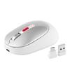 Mouse Sem Fio Bluetooth, Conexão de 3 Modos, Design Silencioso, Receptor Tipo-C/USB-A, 5 Botões, Indicador LED de Nível de Bateria, Óptico, Leve,