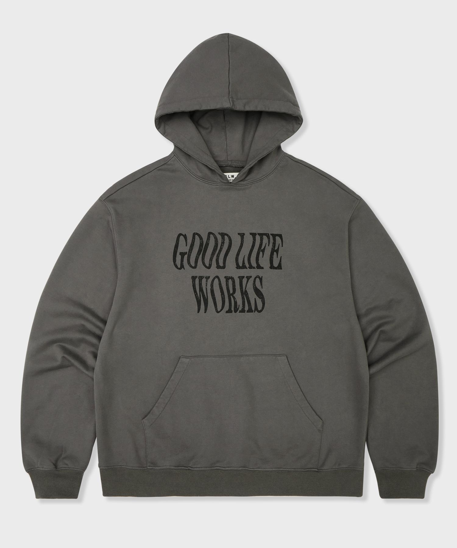 Худи Good Life Works Oversized с логотипом Rundown, цвет угольный Note/S