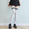 Spring & Autumn Micro-Pressure Slimming Thigh-High Knee Socks for Women - Japanese Korean College Style, Student Long Tube Football Socks