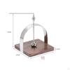 Tissue Holder with Wooden Base Tabletop Napkin Stainless Steel Flat