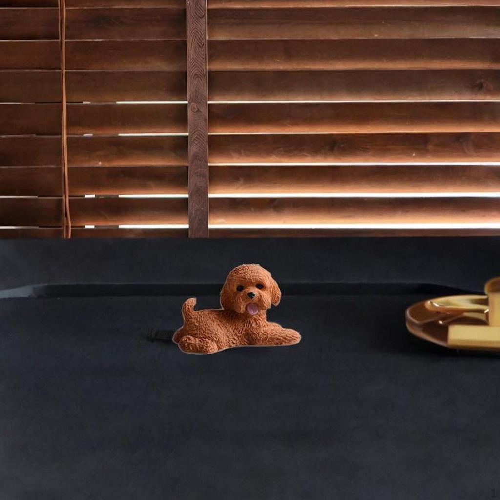 Köpek Minyatür Figürin Araba Gösterge Paneli Dekorasyonu Sanat El Sanatları Reçine Yaratıcı Masaüstü Süsü için