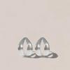 925 Silver Plain Bold Earrings Luaf