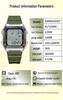 Waterproof Sanda Youth Watch - Simple, Trendy, Square Design with Analog Hands & Light-up Feature