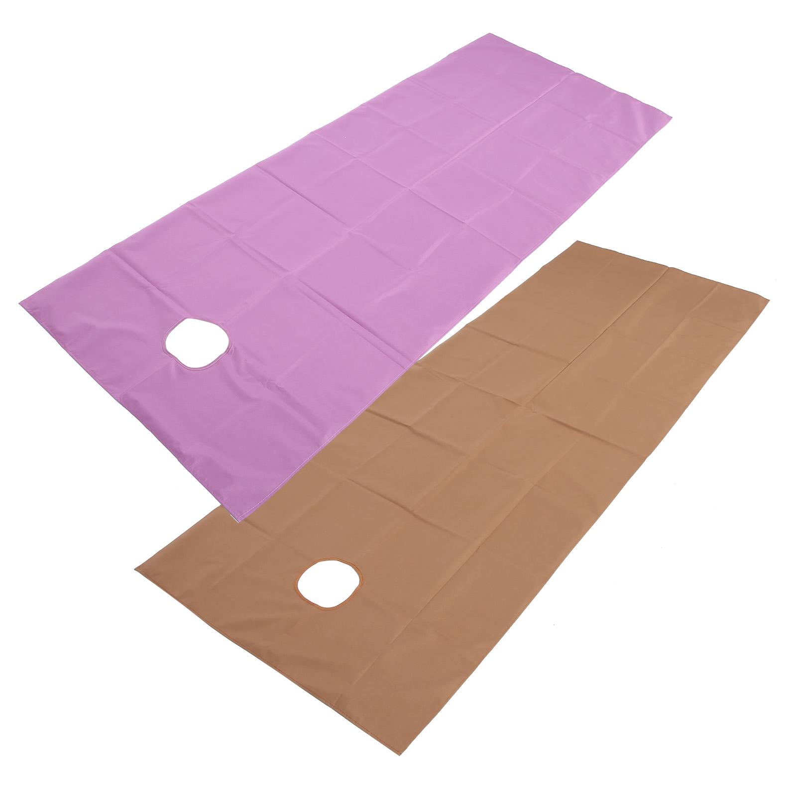 

Waterproof Beauty Salon Bed Sheet SPA Massage Table Bed Cover (75 x 200cm Open Hole Type) Purple + Dark Brown