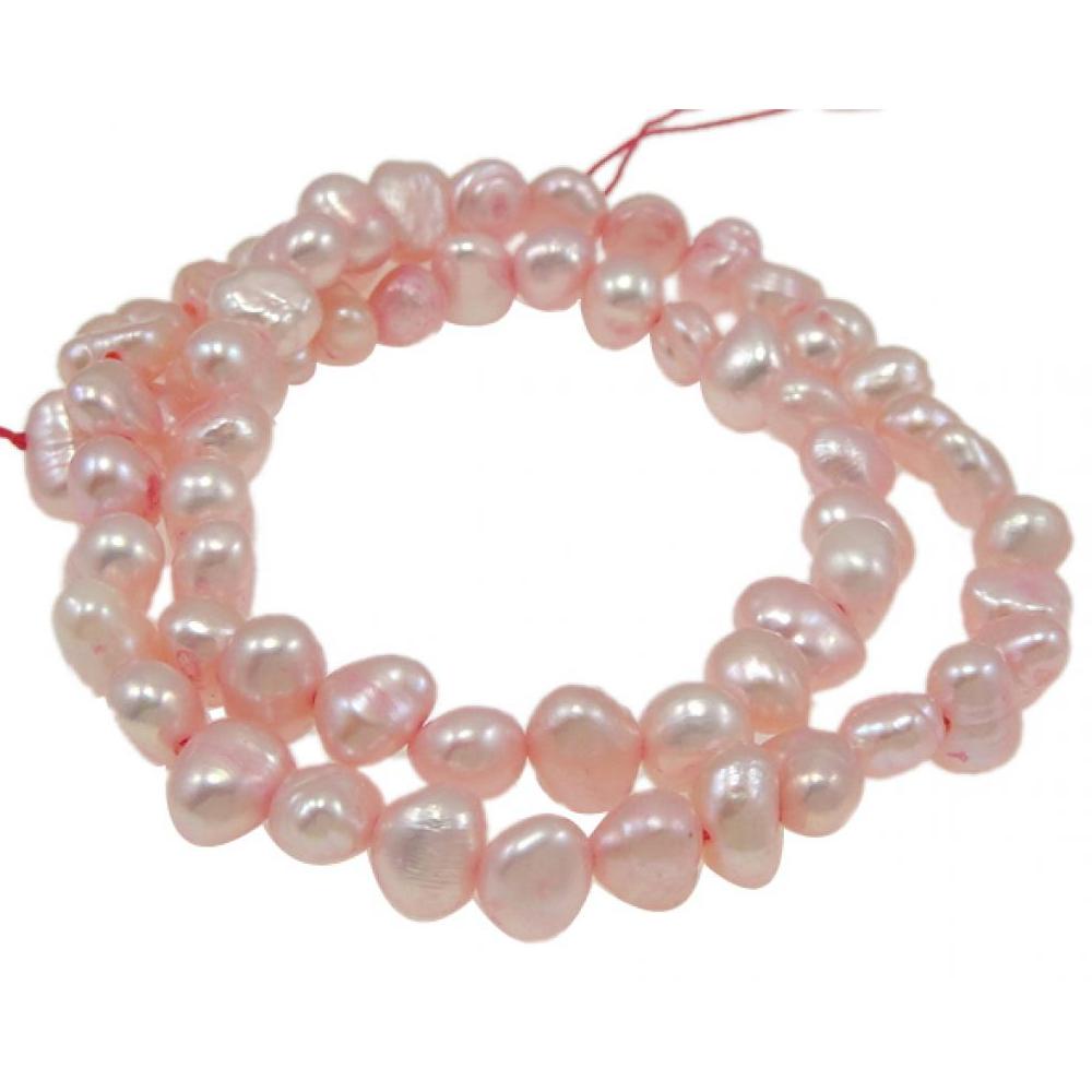 14 дюймов 5-6 мм светло-розовый жемчуг в стиле барокко культивированный ...