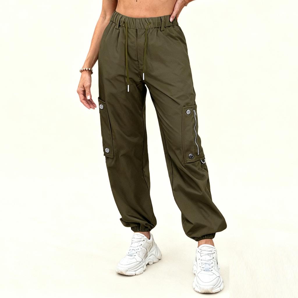 Dames Zakkoord Werkbroek, Casual Broek, Wijde Pijpen