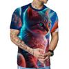 Cat Cute Pattern Men Summer Sportwear T-shirts O Neck Short Sleeve 3d Printed T Shirt Casual Breathable Tops