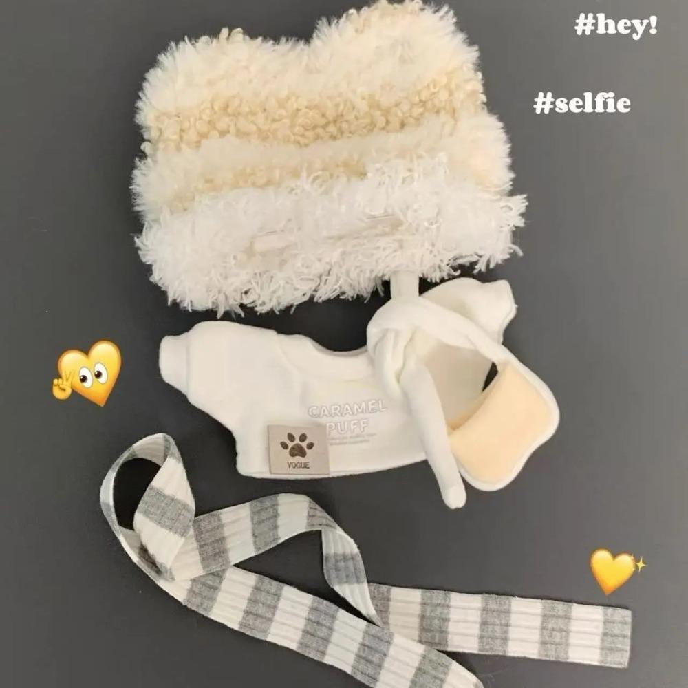 Roztomilý Kawaii Bavlněný Panenka Oblečení Set Vhodný pro 10cm/20cm Bavlněnou Plyšovou Hračku Náhradní Oblečení Set